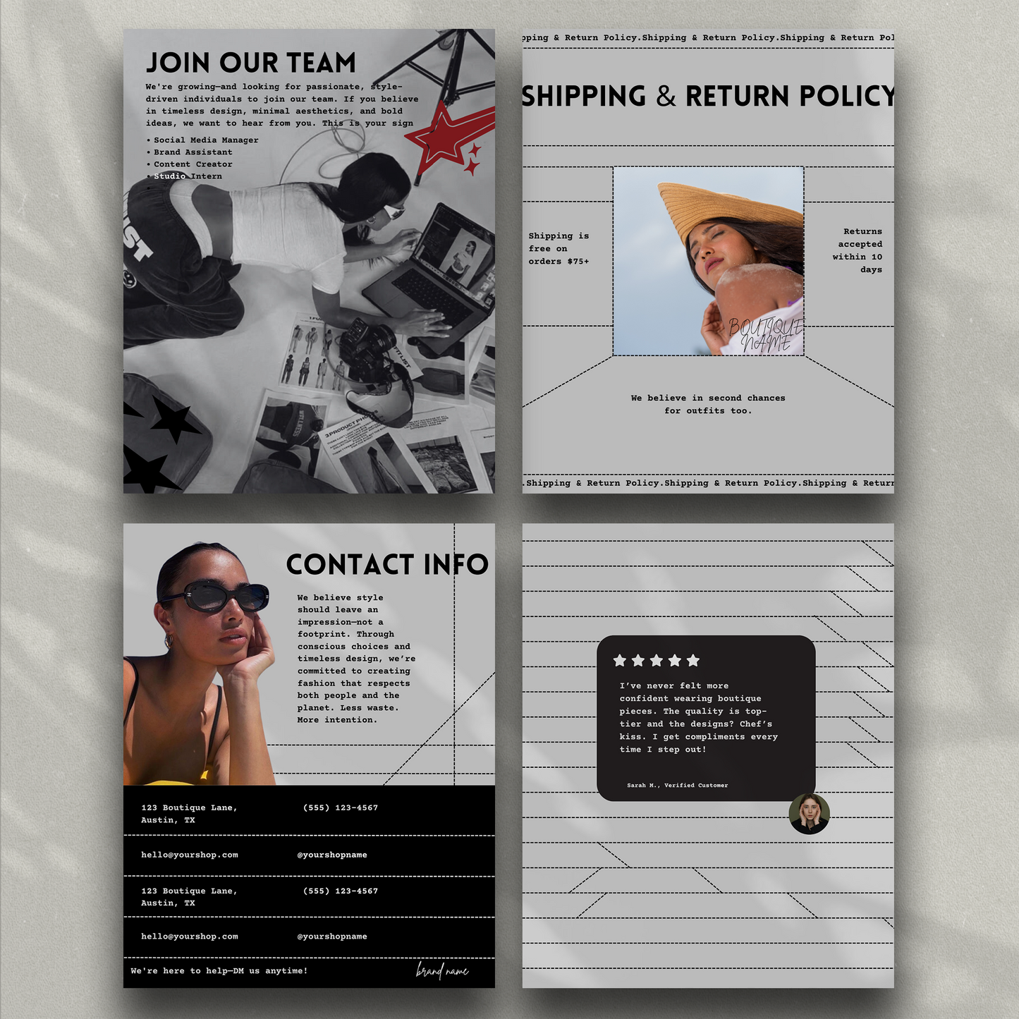 Clothing Boutique Canva Templates