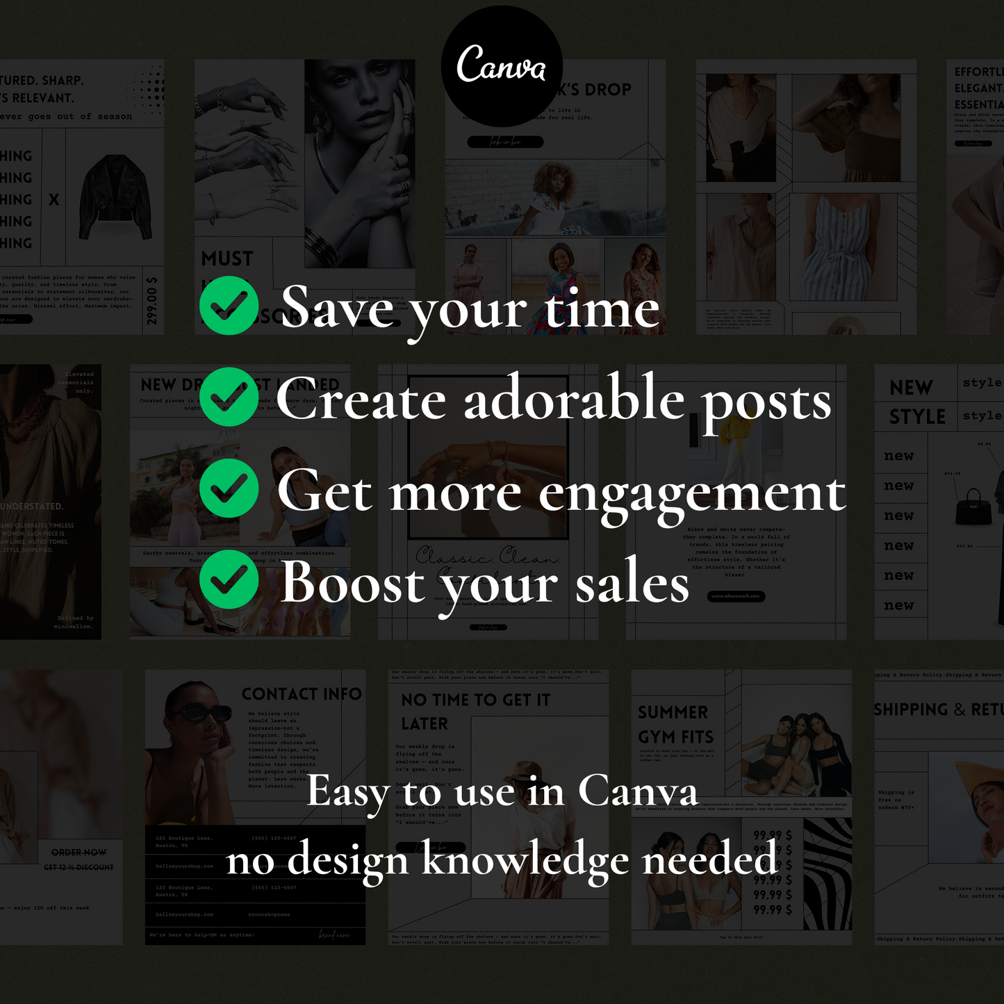 Clothing Boutique Canva Templates