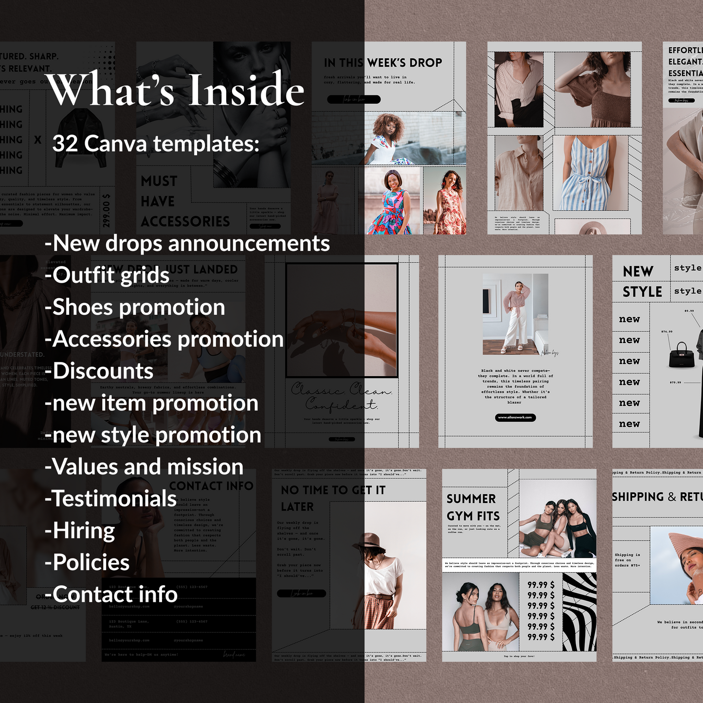 Clothing Boutique Canva Templates